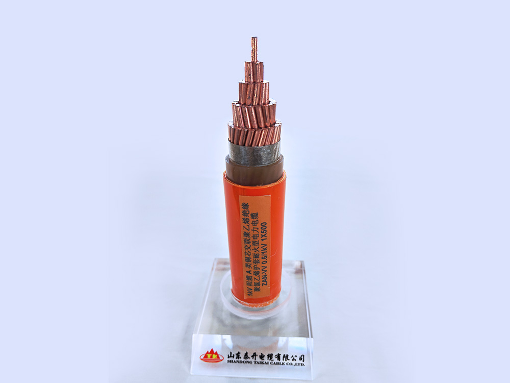 1kV阻燃A类铜芯交联聚乙烯绝缘聚氯乙烯护套耐火型电力电缆 ZAN-VV 0.61kV 1×500